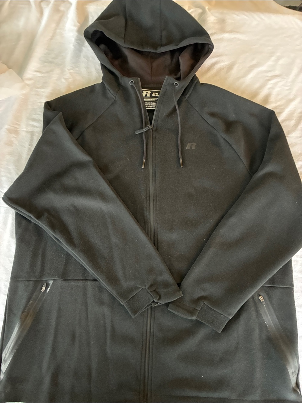 Russell Athletic Men’s Black Full-Zip Hooded Sweatshirt